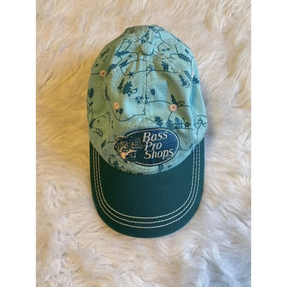 Bass Pro Shops Hat Girls‎ Size Youth Blue Fishing Baseball Cap